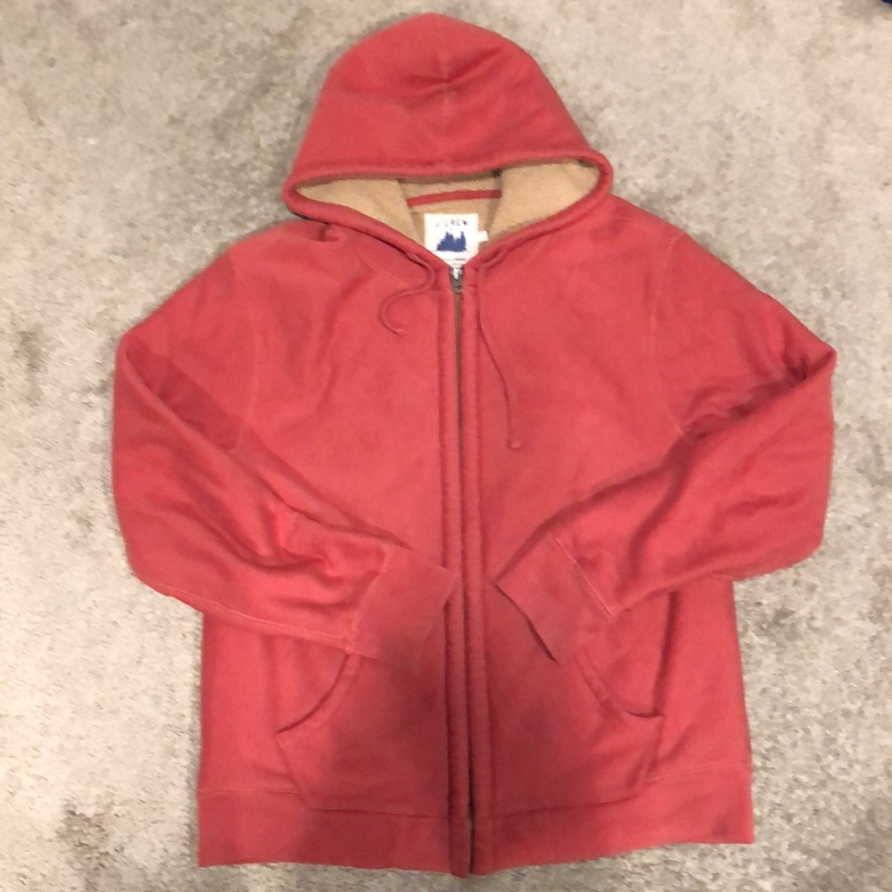 J. Crew Sherpa-lined Hoodie Mens Large